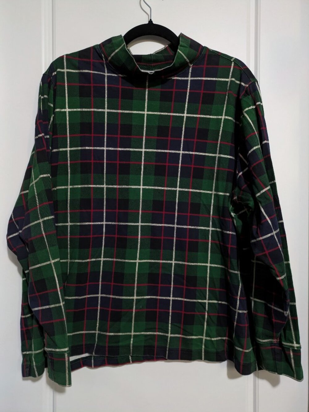 Lane Bryant Cotton Emerald Festive Plus Sized Long Sleeved Turtleneck (3X)